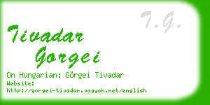 tivadar gorgei business card